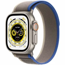 Apple Watch Ultra 49mm Titanium Case with Blue/Gray Trail Loop M/L